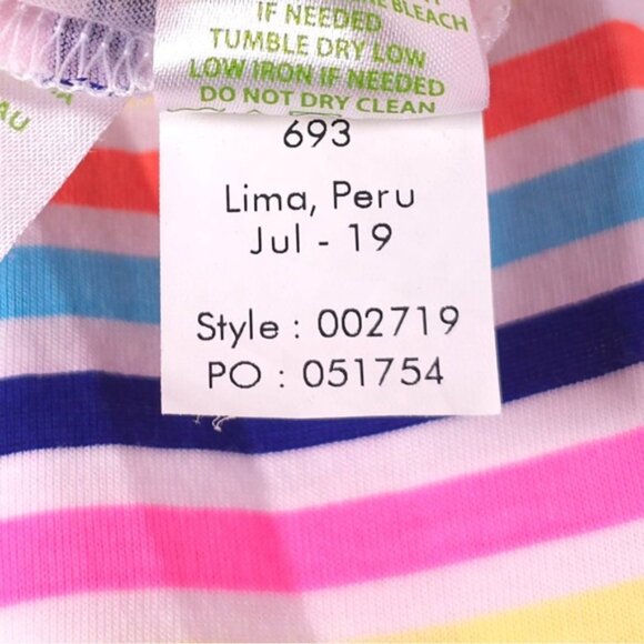 Lilly‎ Pulitzer 100% PIMA COTTON PERU MADE SS Marlowe Dress Island Stripe SMALL - Picture 11 of 13